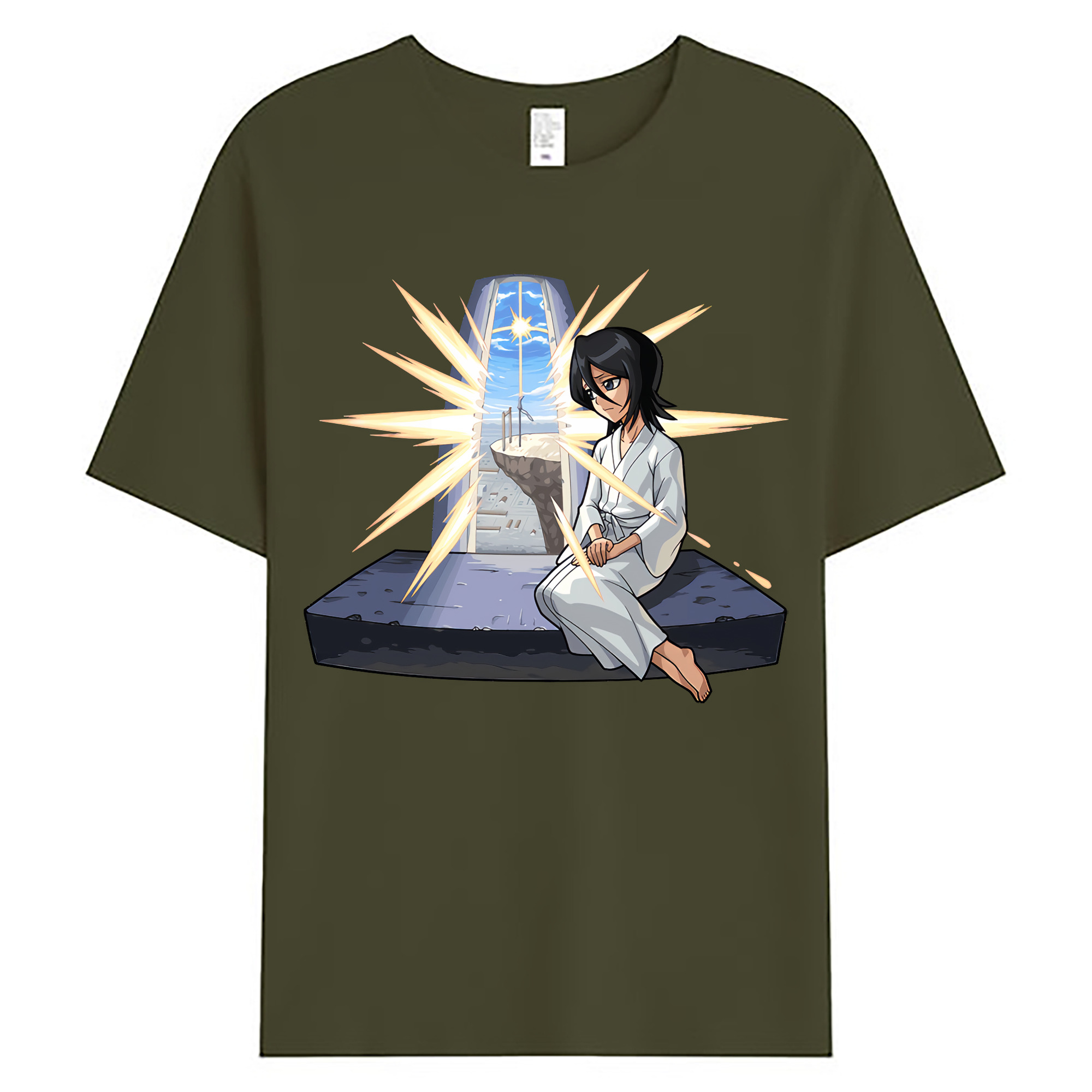 （画像用） ブリーチ 朽木ルキア BLEACH Kuchiki Rukia 綿100％ メンズ半袖Tシャツ｜肌触りやわらか＆通気性